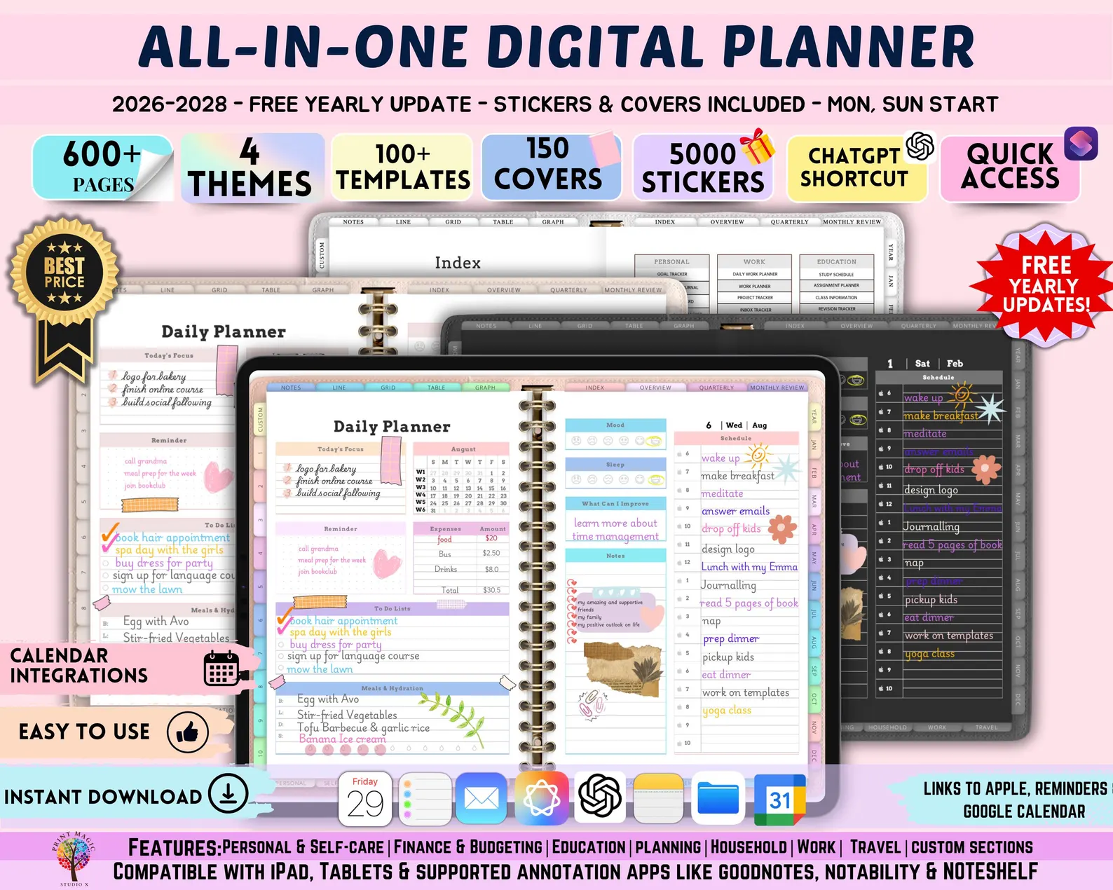Master Your Future: The Ultimate All-in-One Digital Planner 2026-2028