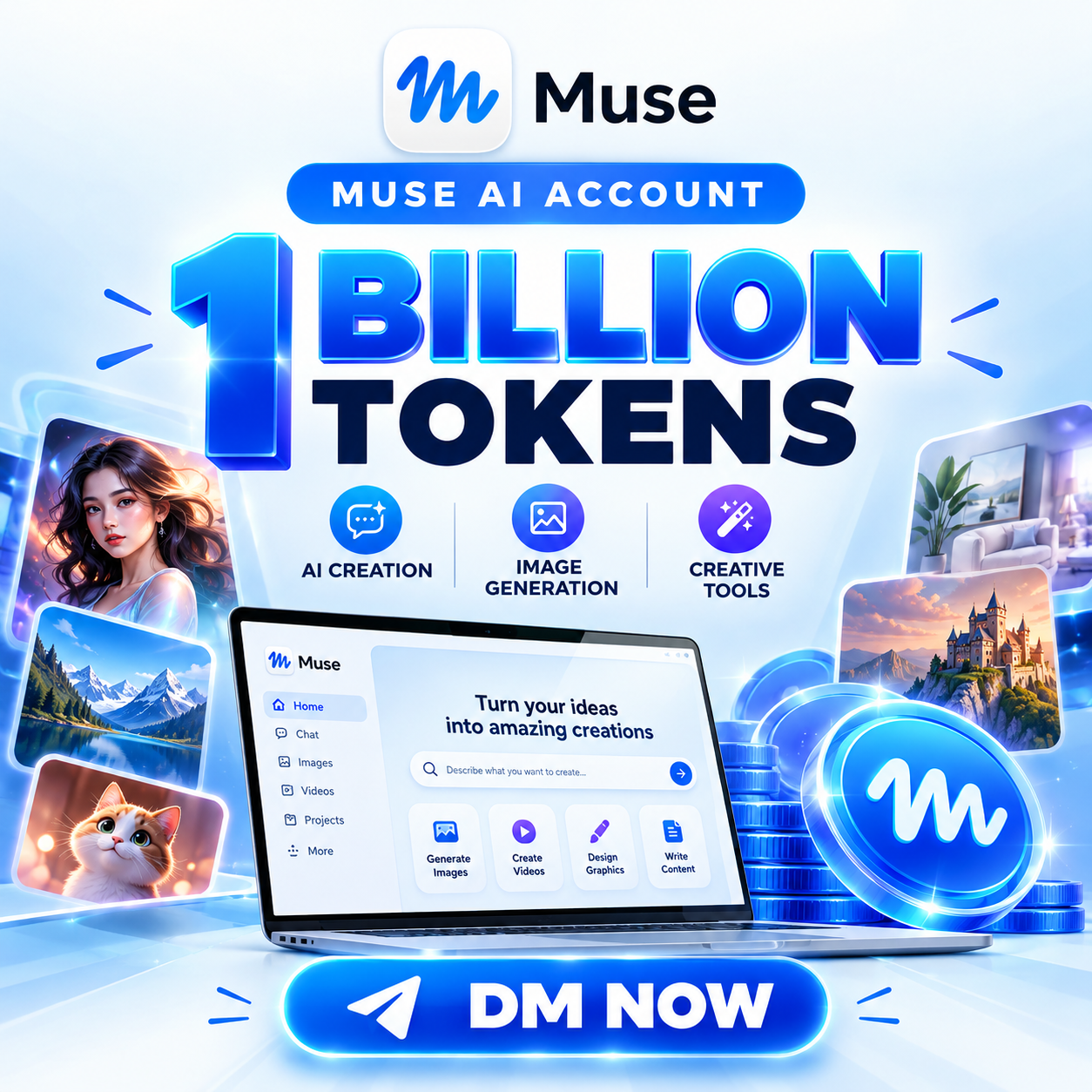 Muse AI Account: Unlock Your Creative Potential with 1 Billion Tokens